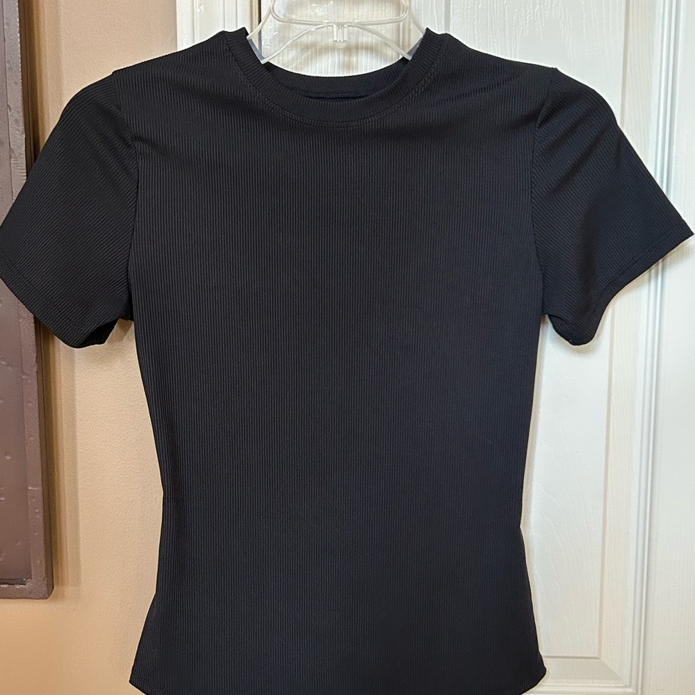 2 pack set-Classic Black Ribbed Women's Top